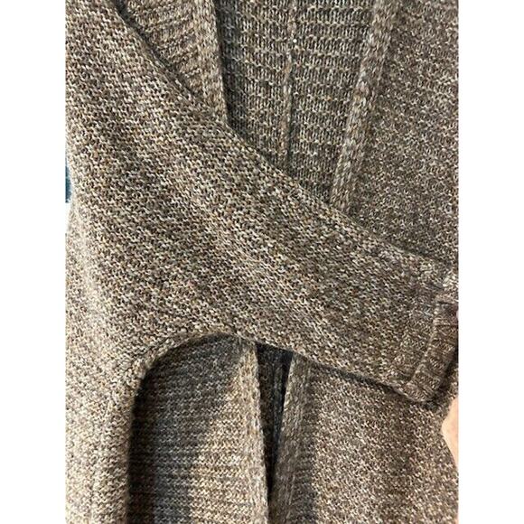 AMERICAN EAGLE Women's Open Cardigan Sweater Medium Long Chunky Brown Grandpa - Picture 12 of 12